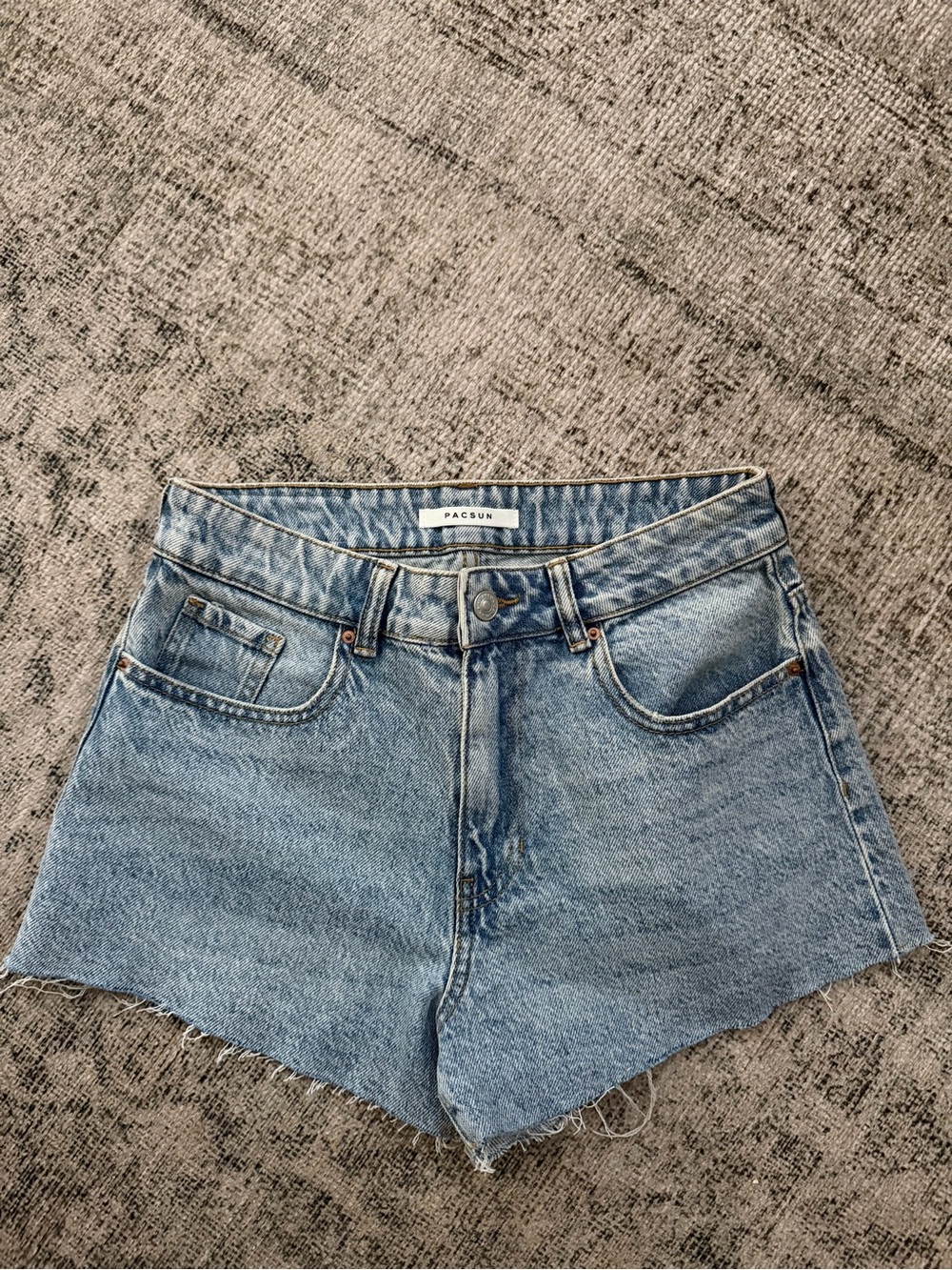 PacSun Washed Blue High-Rise Denim Cutoff Shorts